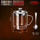 Meikejie high borosilicate glass double scale cup transparent high temperature resistant measuring cup with lid tea cup drinking cup glass 550ml scale cup with lid and spoon