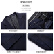 ROMON suit men's autumn and winter business slim suit men's formal wedding groomsmen dress black 2XL