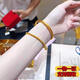 Gold-coated silver bracelet, ancient method, simulated gold bracelet, 999 solid bracelet, non-fading, solid gold ring jewelry, 5 mm - inner diameter 56 gold-coated silver, can be re-inspected by a gold store