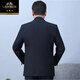 Classic car spring and autumn middle-aged men's three-button suit suit, loose large size, middle-aged and elderly dad's outfit, wedding business suit, men's complete set, 3-button pure black single suit top, 180 yards/2XL recommended 140-155 Jin Jin equals 0.5 kg