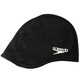 Speedo comfortable, breathable and quick-drying swimming cloth cap with high elasticity and no head-breaking swimming training equipment, black