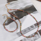 Fat Donglai's same style tourmaline necklace new retro color natural stone hand-beaded clavicle chain tourmaline stone necklace