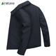 Shanshan (FIRS) Men's Executive Lapel Jacket Men's Autumn New Commuting Business Warm Cadre Jacket 817 Navy-Fleece 175/92A/L