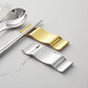 Oding Nordic ins mirror gold chopstick holder creative light luxury three-purpose chopstick holder spoon holder 304 stainless steel chopstick pillow silver
