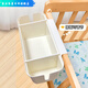 Crib hanging storage hanging basket diaper bedside diaper storage bag dormitory bed hanging bag bed fence storage box cream white partition adjustable