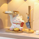 Yishangmei Lucky Cat Housewarming Gift New Year Entrance Ornament Key Storage Rack New Home Moving Gift Living Room Decor Lucky Cat+Storage Rack