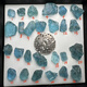 Nilan Fat Dong Lai's same style aquamarine raw stone group A natural devil blue high ice tou bao small particles raw ore without injection glue 5#