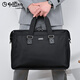 Goldlion men's handbag 2025 new Oxford cloth large capacity casual fashion men's bag computer business men's briefcase black large size 46*34*15CM large bag 17 inches
