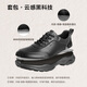 Belle lightweight thick-soled casual shoes men's shopping mall leather business sports shoes 8GZ01BM4 black 2 41