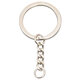 OSRUO 10 PACK METAL KEY SINGS, UNE RONNEMENT CHAINE DE PLACE, ACCESSOIRES DE BIELRIE DIY PROCHE CLAINE CLÉ PLAINE POUPLE 2,5 cm Eye de mouton plat (10 pièces)
