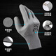 Arrugas de látex Trabajo Desgaste Resistente RESISTENTE Impermeable impermeable transpirable sin deslizamiento Sitio de trabajo de trabajo de goma de goma Guantes de protección [12 piezas] Arrugas grises de hilo gris medias