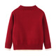 Little Bear Elf (xiaoxiongjingling) red sweater parent-child clothing, autumn and winter high-end festive Spring Festival clothing for a family of three and four, mother and daughter, burgundy single sweater, adult size 2XL (recommended height 175-185cm)