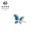 Caibai Jewelry Platinum Earrings Pt950 Oriental Garden Butterfly Shadow Series Trendy Butterfly Earrings Single Price BJ Platinum Earrings (Single) About 1.08g