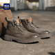 HaiLan Home HLA men's shoes Spring 2025 new Martin boots men's height-enhancing men's Martin boots high-top boots men's non-slip work leather boots brown 39