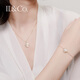 IL&CO Youke Ten-pointed Star 18K Gold White Shell Necklace Women's Diamond Pendant Birthday and Valentine's Day Gift for Girlfriend Type B Diamond Bracelet (S10326SL)