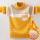 No. 1 children's clothing boy's sweater winter clothes new style children's pullover plus velvet thickened warm medium and large children's boy's thread elementary school students red plus velvet 160 weight 85 Jin [Jin equals 0.5 kg] or less