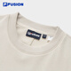 FILA FUSION Fila trendy brand couple style pullover sweatshirt simple loose knitted top autumn wear 芊豆ash-BG couple plus velvet style M