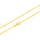 Mengjinyuan 18K gold necklace O-shaped chain, versatile clavicle chain, k yellow chain, birthday gift, about 1.8g - chain length 42+3cm, one circle adjustment