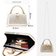 Sephoron Fashion Dinner Dress Hand-held Small Bag Feminine 2024 New Banquet Clutch Celebrity Handbag for Mobile Phone Champagne Color