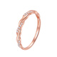 Fat Donglai's same style ring, colored gold, sparkling starlight, woven 18K rose gold, winding curve, female gift ring, 18K rose gold, women's size 8