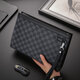 Bolso de embrague de canguro fresco bolso de gran capacidad bolso para hombres a cuadros a cuadros de negocios de negocios casuales hombres de mano de moda