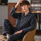 Wei Jie Pure Cotton Pyjamas für Männer im Winterherbst- und Winter-Herren-Pyjamas verdickten Zwischenschicht-Baumwoll-Herrenanzug mittleren Alters und älterer Männermodell P3878 Big Red Cotton 3L [180-210jin [Jin gleich 0,5 kg]]
