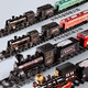 Shantoulin Village Electric Small Train Track Car Toy Boy костюм моделируемый высокоскоростный рельс Детский ретро-ретро-пульт дистанционного управления