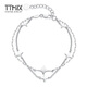 TTMIX shining star platinum bracelet double layer pt950 platinum fashionable temperament women's bracelet 5.7-5.9g 16+3cm
