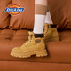 Dickies Martin Boots Femme 2025 Nouveau style britannique Boots Single Sole épaisse augmentant mince à lacets Boots pour femmes décontractées jaune / femmes 37 235 mm