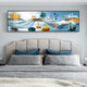 
Mo Hua Lulin Modern Simple Bedroom Decoration Painting Warm and Romantic Bedside Painting Hotel Hotel B&B Room Hanging Painting Background Wall Painting 03 Shilai Run 12146 200*60 Gold Frame (Diamond Inlay Painting) Customized Size