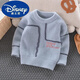 Disney Children's Mink Pullover Boy Pullover Herbst- und Winterstil 2024 Neuer Stil kleiner und mittelgroßer Kinderbabypullover Beige plus Samt verdickte 140