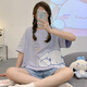 Yitangduo Pajamas Pajamas Estudiantes de verano Estudiantes de secundaria Estudiantes de secundaria cortos lindos estilo delgado se puede usar fuera de ropa casera Q6627 M [sugerido 80-100Jin [Jin es igual a 0.5 kg]]