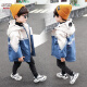 Ledihui children's clothing boys' jacket new winter clothing for small and medium-sized children Korean style sports casual mid-length hooded windbreaker 3-6-9 years old boys trendy top blue 120cm (20kg/5-6 years old)