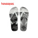 havaianas Hype III beach men's flip flops summer seaside outdoor casual slippers can be worn outside 6194-white/black/grey 41-42 Brazilian code