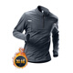 Allen Burton sports t-shirt velvet long-sleeved quick-drying winter warm sports training clothing gym running and cycling top gray fine velvet warm half zipper L 120-140Jin Jin equals 0.5 kg