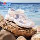 Xtep Children's Shoes Children's Sports and Leisure Sandals for Middle and Large Children Girls Summer Baotou Anti-Slip Sandals Xtep White/Lavender 34