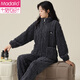 MODAL 2025 Nouveau pyjamas d'automne et d'hiver pour les femmes en velours d'hiver Velvet épaissis de la flanelle décontractée Ensemble de vêtements CH9207 # 800 Femmes 2xl (175)