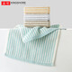
KING SHORE Class A pure cotton towel 2 packs of face wash towels Soft and comfortable water-absorbing couple face wipe towel 1047A brown and yellow 2 packs