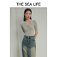 
THE SEA LIFE Ou Hai Yisheng Sweater Women's 24 summer new comfortable, versatile, breathable, smooth and light knitted sweater X15868 mustard yellow M