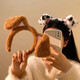 Mr. Ouyang's cartoon brown puppy headband plush simulated Dalmatian dog ear headband live broadcast cos comic exhibition performance props female brown dog headband A10-101