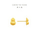 Chow Tai Fook Golden Wire Fulu Hulu Gold Pendientes Fútbol Fútbol Gold Pendientes (Tarifa de trabajo de 280) Alrededor de 2.75g EOF1381