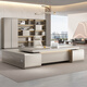 Chengyu boss desk office desk simple modern light luxury leadership office desk and chair combination president executive desk 2.2m double side cabinet + 2.4m background cabinet + boss chair