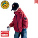 GDUCK KIDS boys spring and autumn cool handsome jacket 2025 new medium and large children boys autumn street frying jacket red 130 cm