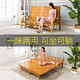 Meng Xiaocheng bamboo sofa bed foldable dual-purpose double single bed adult home lunch bed multi-function simple folding bed width 0.8*long 1.88 meters high 32cm without mattress