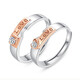 MZMZ platinum couple ring pt950 platinum for marriage, new matching ring, fashionable Valentine's Day gift for boyfriend and girlfriend, light luxury model - local warehouse next day delivery - live pairing ring
