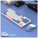 Viper k87 mechanische Touch-Tastatur, leuchtendes Spiel, E-Sport, Büro, kabelgebunden, Desktop-Computer, Notebook, universelle meersalzblaue Tastatur + Maus