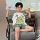 
Boys pajamas summer pure cotton loose short sleeve thin suit children boy medium-sized children dinosaurs wear home clothes XP897 green dinosaur 140 little boy 16 size height 135-140cm70Jin [Jin equals 0.5 kg]