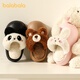 Balabala children's cotton slippers cartoon boys plus velvet slippers home non-slip warm baby waterproof fur slippers girls autumn and winter