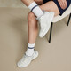 特步女鞋运动休闲老爹鞋秋冬2025新款革网防滑耐磨简约鞋子女