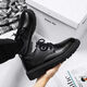 Chaussures de chef amaoton Chaussures non glissantes pour hommes non glissantes pour hommes, petites chaussures noires masculines Travail et travail chaussures en cuir de style polyvalent masculin